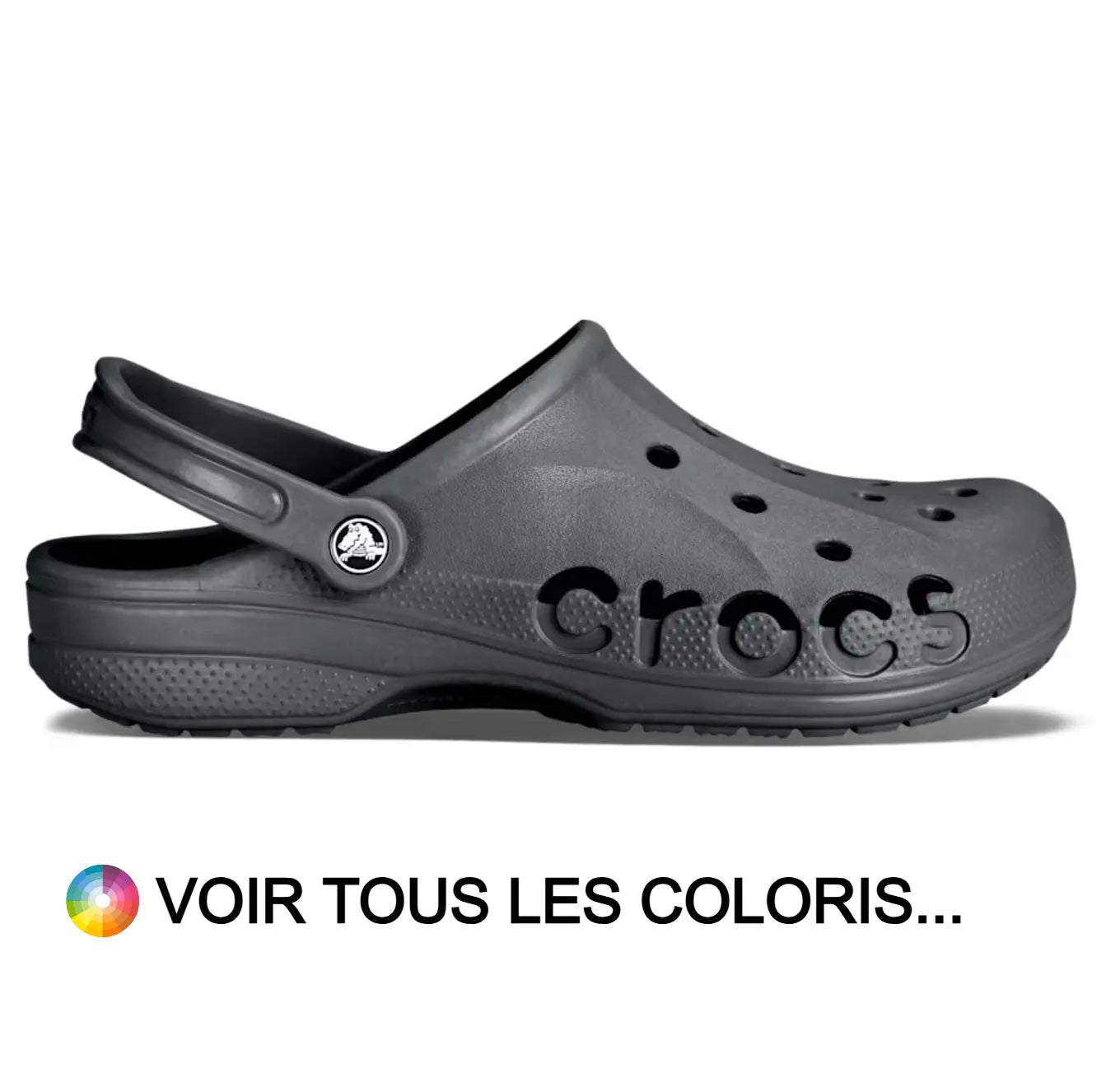 Crocs Baya Graphite | Sabots Ventilés Adulte Sobres & Modernes