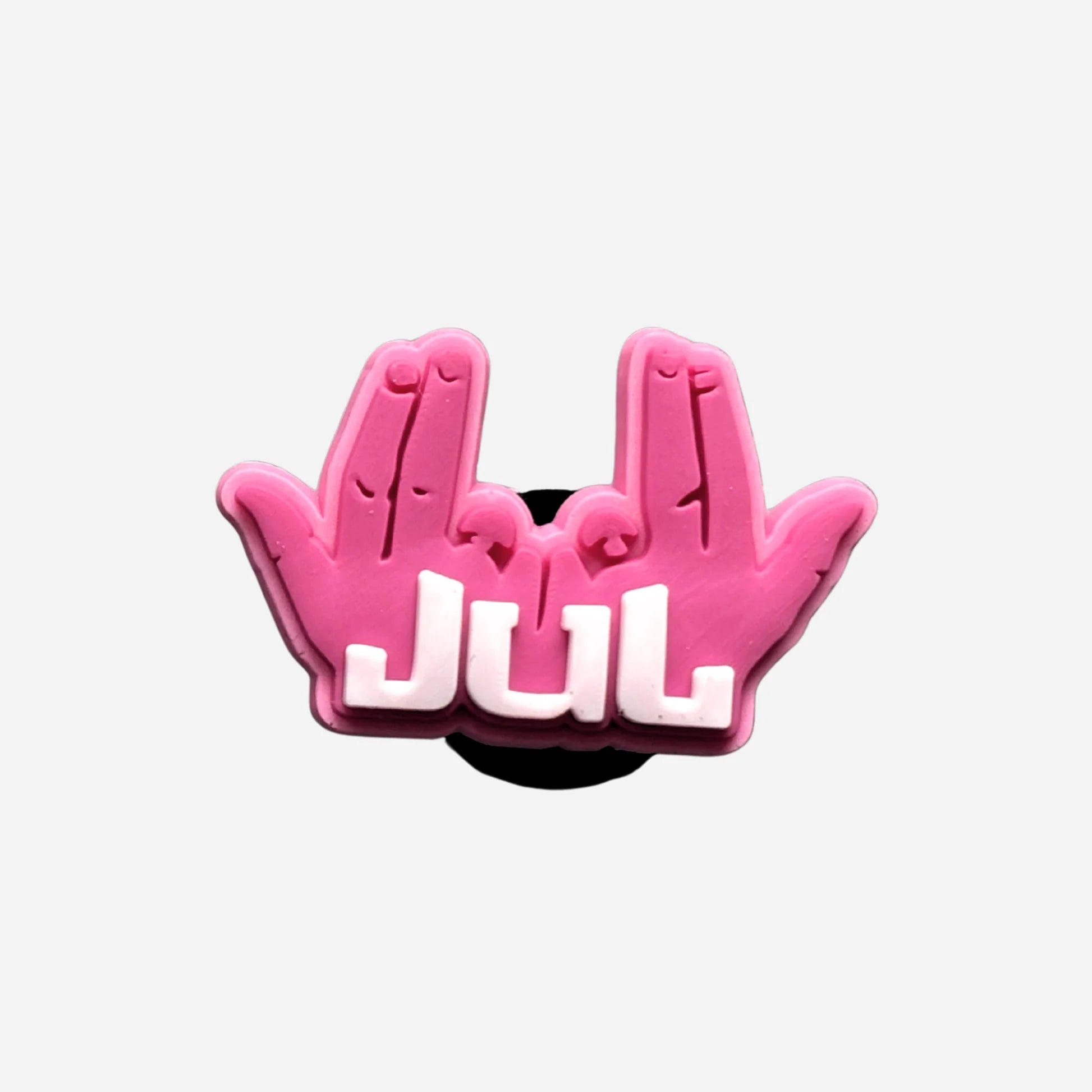 Pin's Crocs Signe Jul Rose – Jibbitz Geste Signature Girly