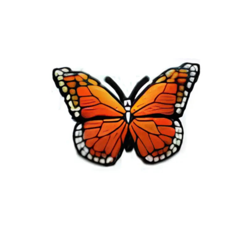 Papillon orange coloré pour Crocs