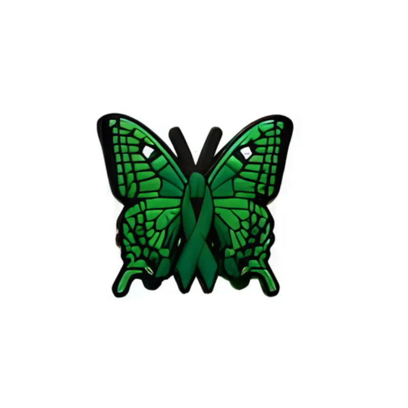Papillon vert avec ruban pour Crocs