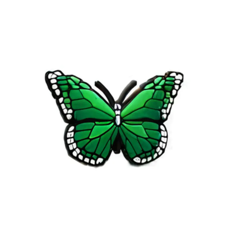 Papillon vert nature pour Crocs