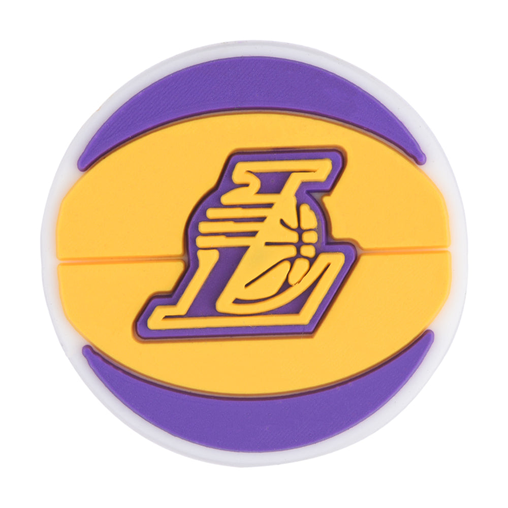 Pin's ballon de basket Lakers jaune et violet pour Crocs