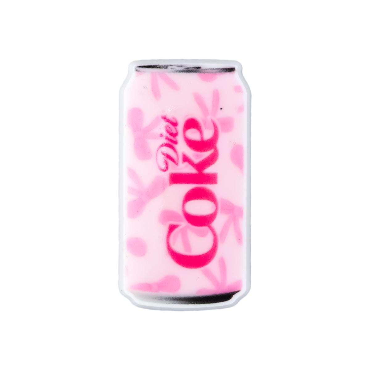 Pin's canette Diet Coke rose pastel marbré pour Crocs