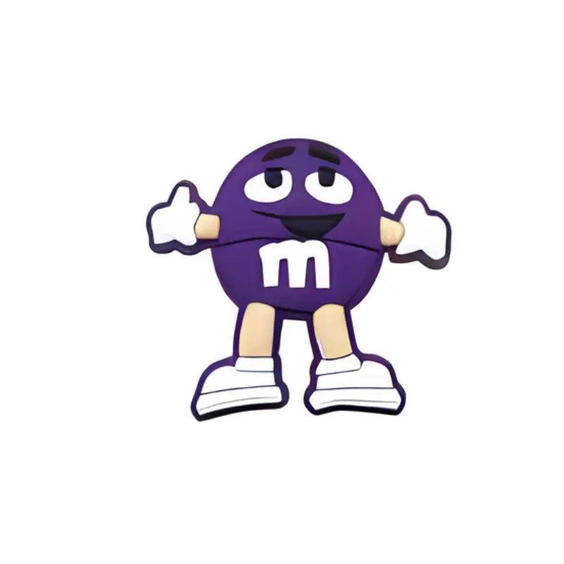 Pin's personnage M&M's violet pour Crocs - Accessoire bonbon ClogsAddict