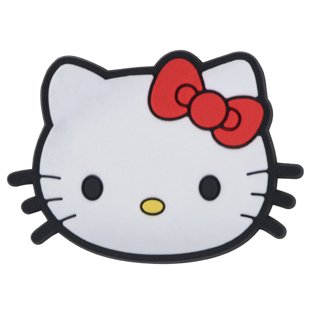 Pin's tête Hello Kitty nœud rouge pour Crocs, jibbitz kawaii minimaliste