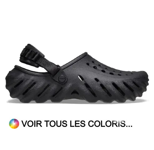 Crocs Echo Noir | Sabots Futuristes Design Urbain & Confort Ultime
