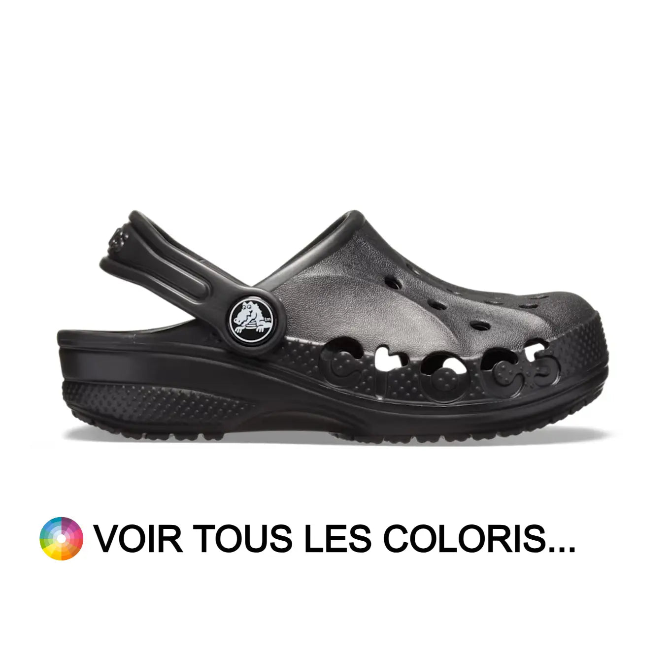 Crocs Kids Baya Noir | Sabots Enfant Ventilés & Ultra-Légers
