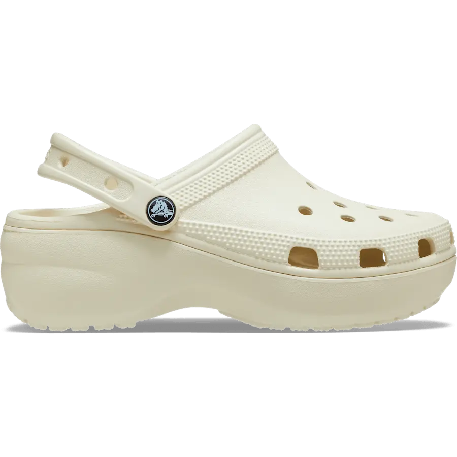 Crocs Plateforme Beige | Sabots Compensés Femme Naturels & Chic
