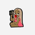 Femme et Billet