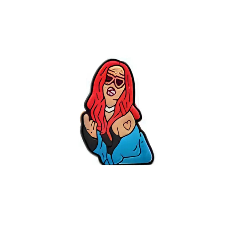     Femme cheveux rouges inspirée de GTA pour Crocs