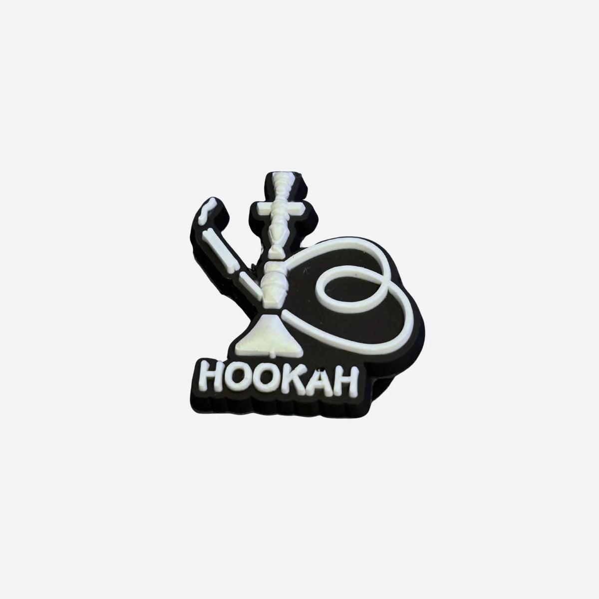 Pin's narguilé Hookah noir et blanc pour Crocs
