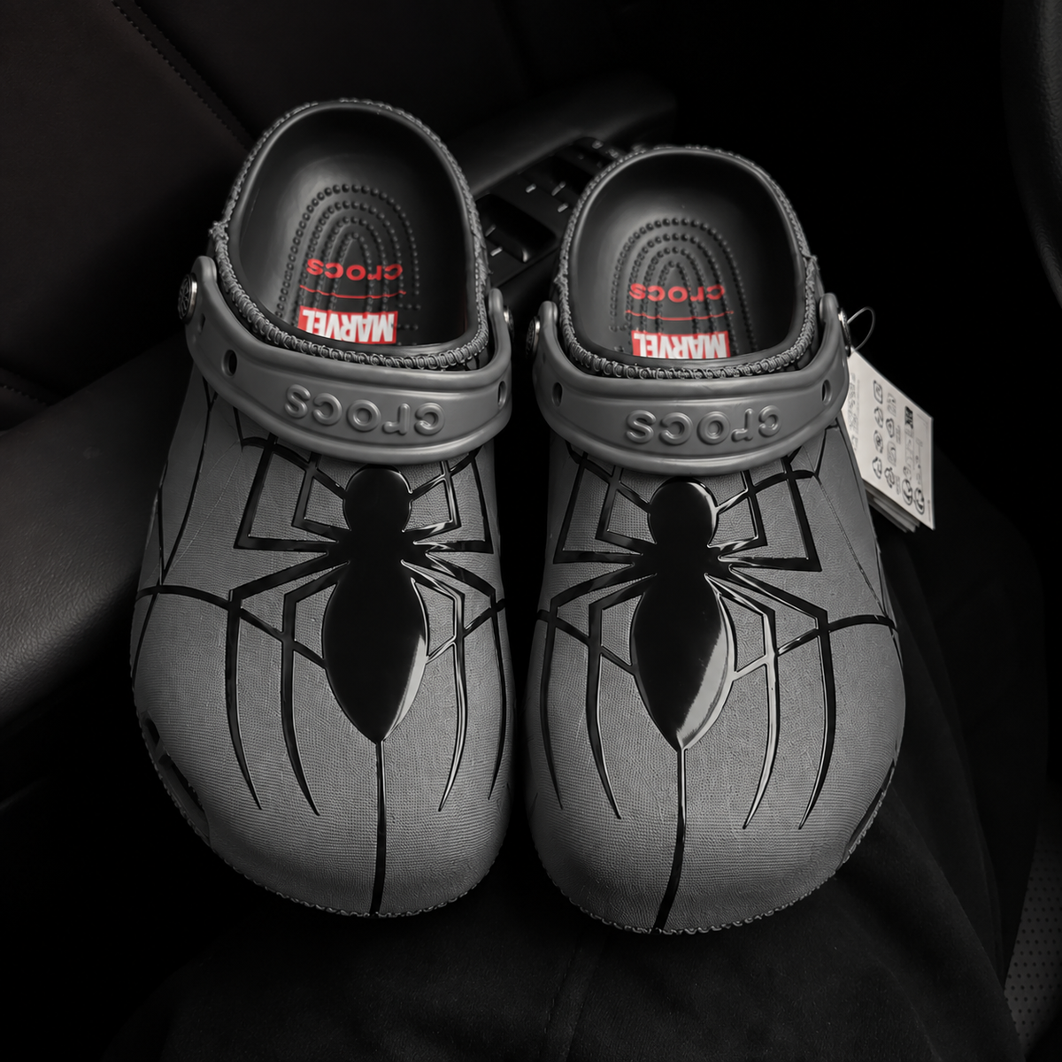 crocs spiderman face