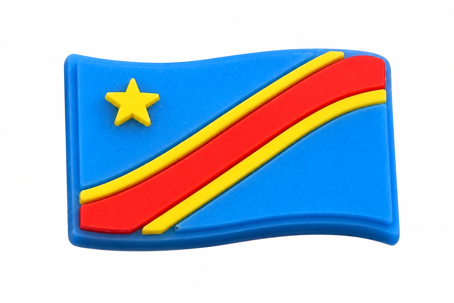 Pin's drapeau République Démocratique du Congo pour Crocs - Accessoire patriotique congolais ClogsAddict