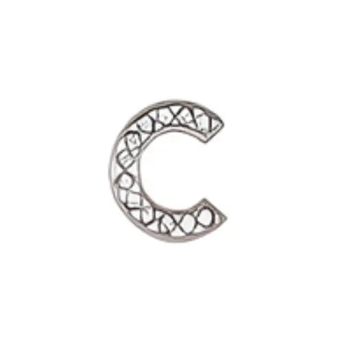 Pin's lettre C strass pour Crocs - Accessoire personnalisé ClogsAddict