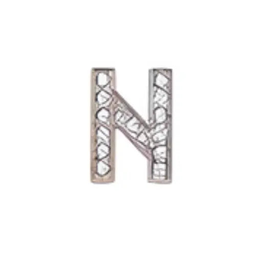 Pin's lettre N strass pour Crocs - Accessoire personnalisé ClogsAddict