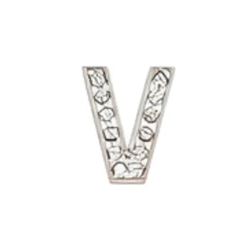 Pin's lettre V strass pour Crocs - Accessoire personnalisé ClogsAddict