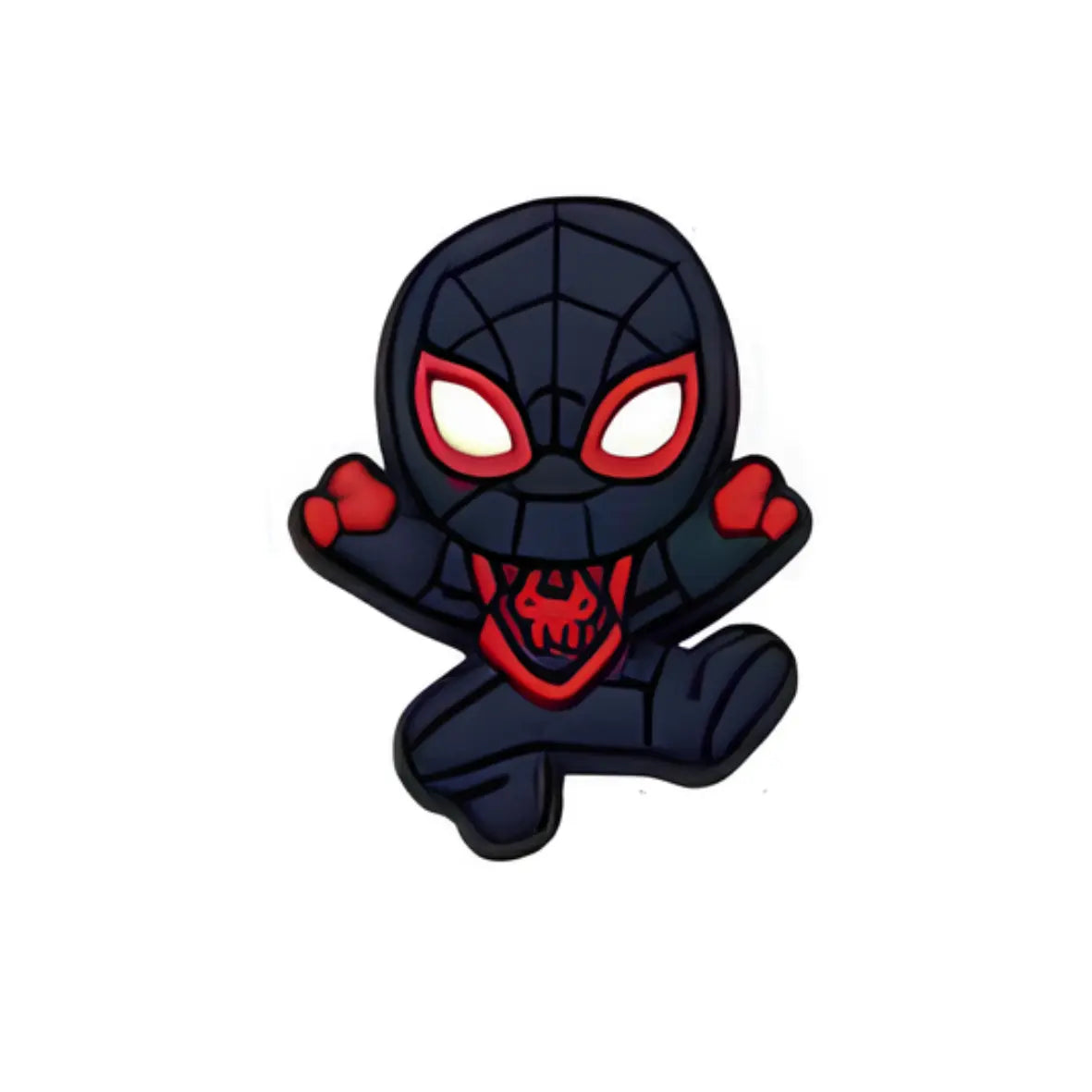 Pin's Miles Morales assis pour Crocs - Accessoire Spider-Verse ClogsAddict