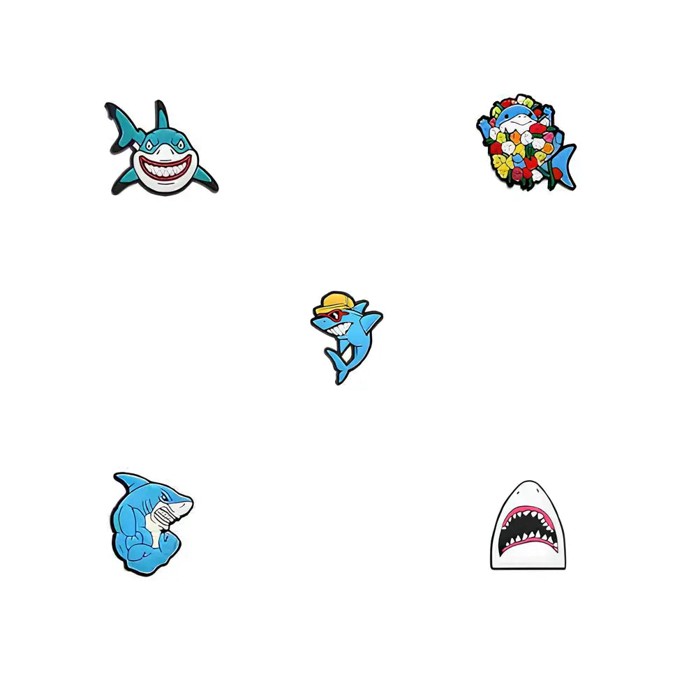 Collection de pin's requins pour Crocs - Accessoires animaux marins et océan ClogsAddict
