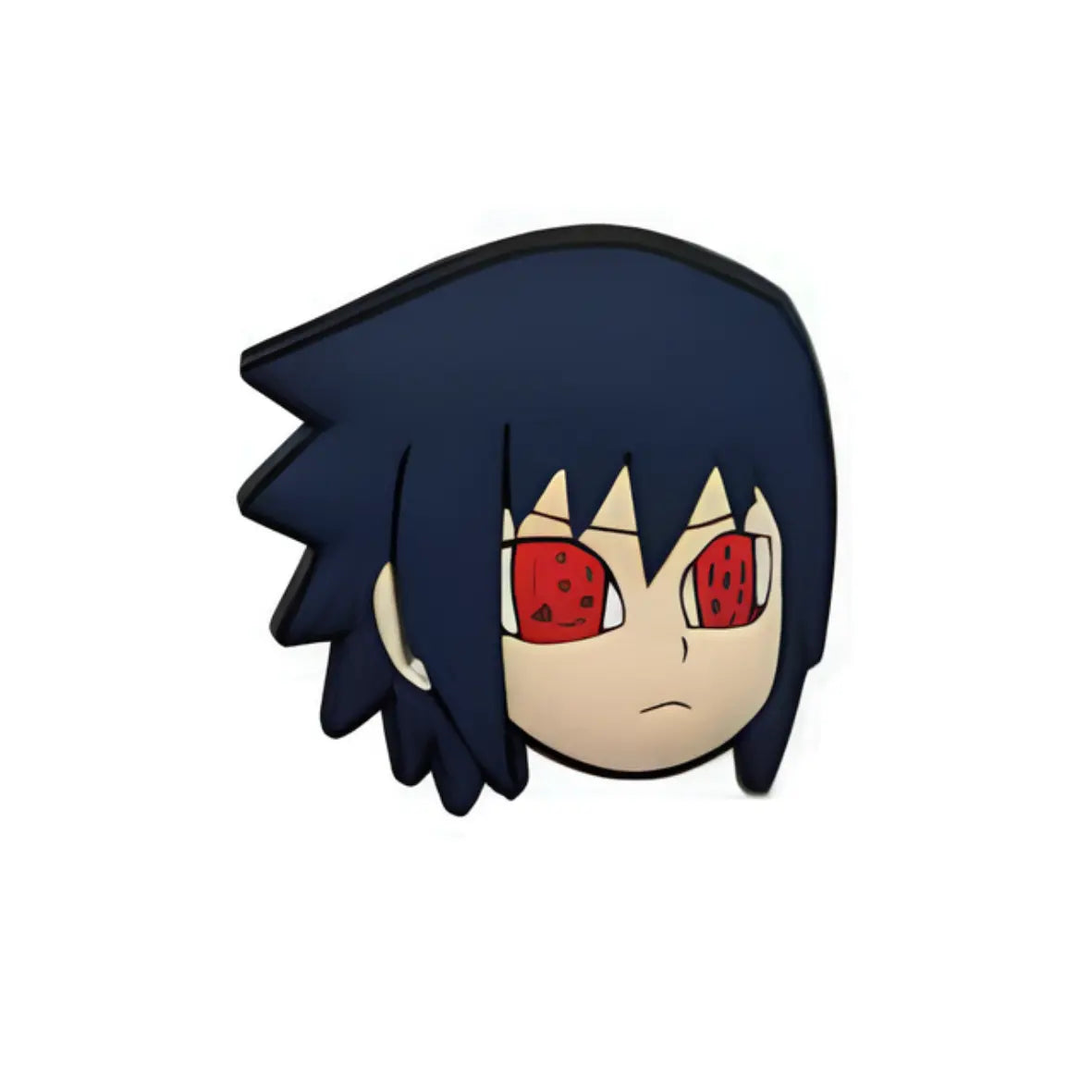 Pin's Sasuke Uchiha Sharingan pour Crocs - Accessoire manga Naruto ClogsAddict